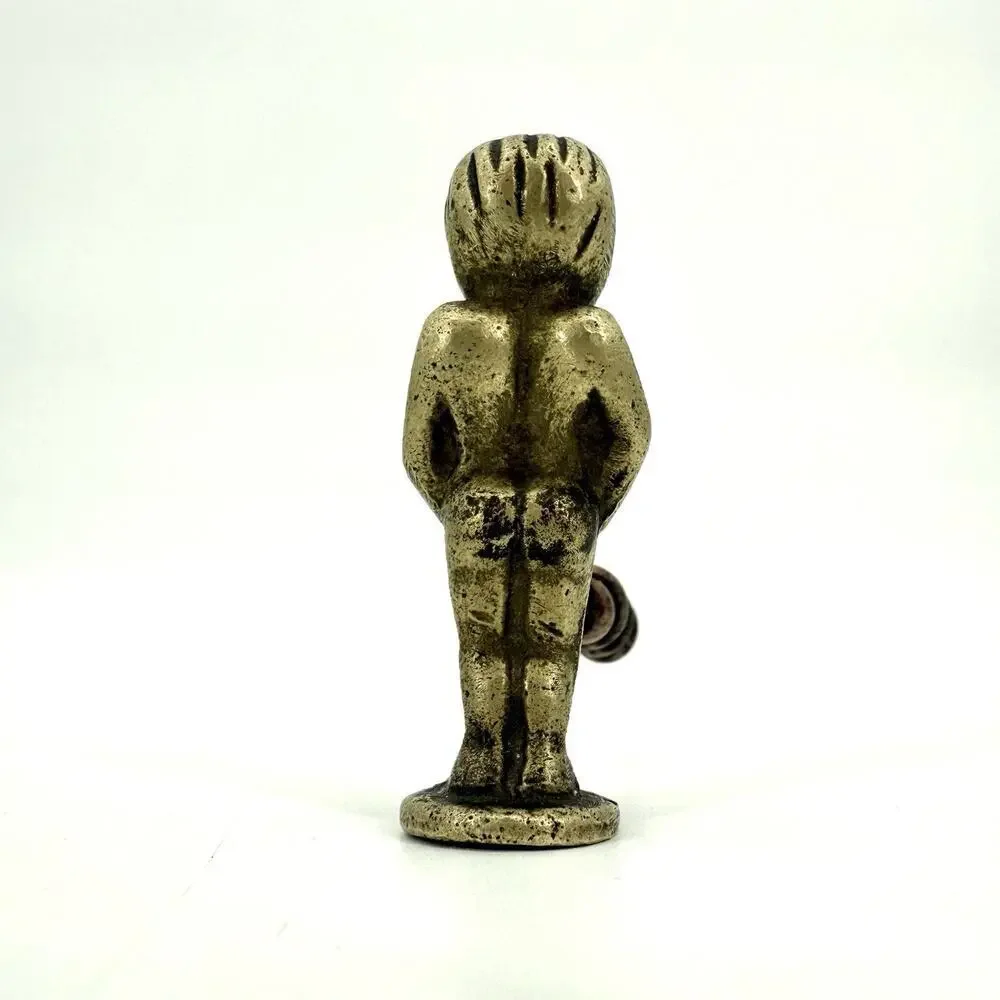 Corkscrew Wine Bottle Opener Man Cave Patina Brass Body Metal Screw Phallic Man